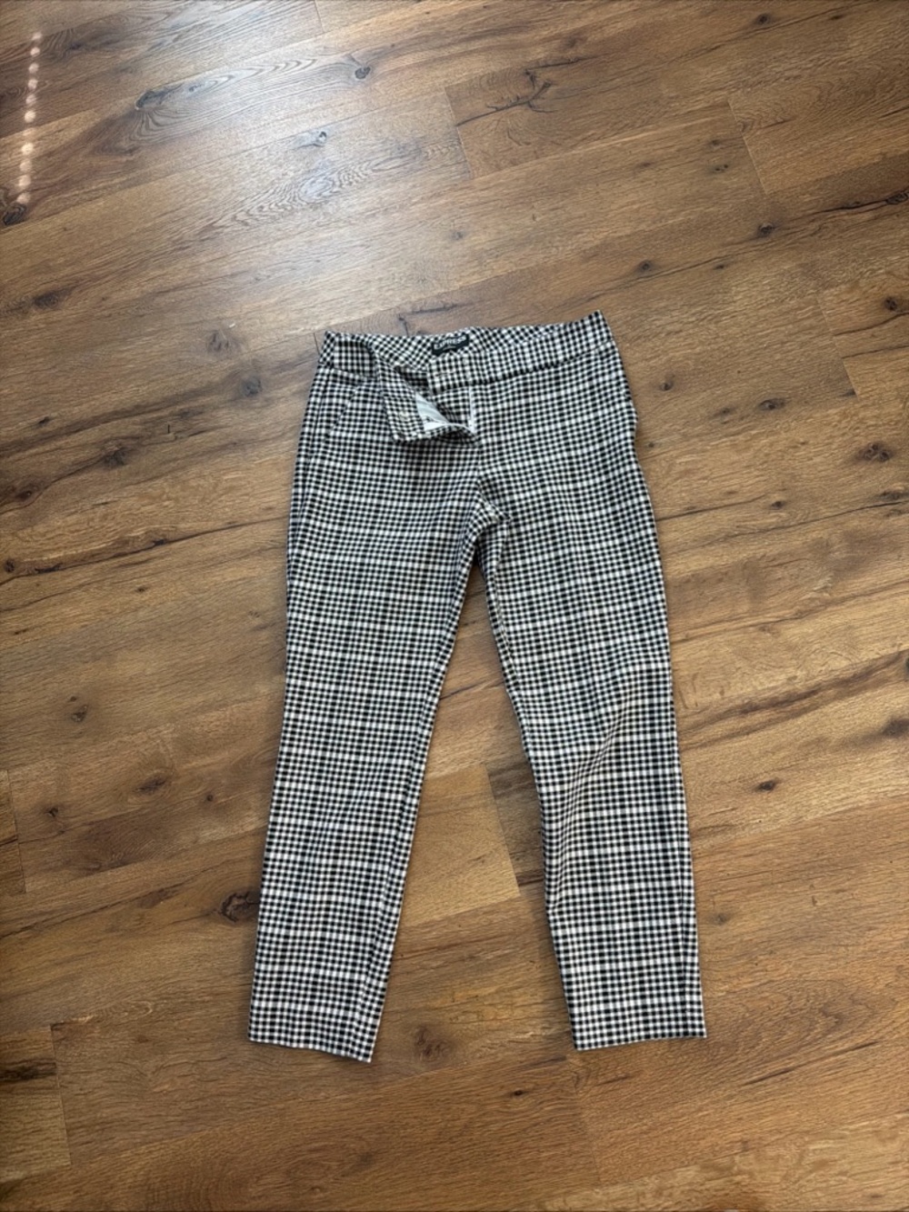 Express Black and White Gingham Columnist Pants